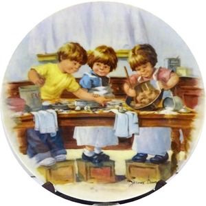 1986 KNOWLES Collectible Plate "THE TASTE TEST" by Jeanne Down w/ Certif…